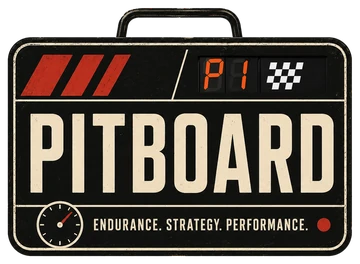 Pitboard vintage endurance racing logo